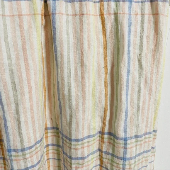 NWT Madewell Linen-Blend Clara Midi Dress in Plaid Pastel - Picture 11 of 12